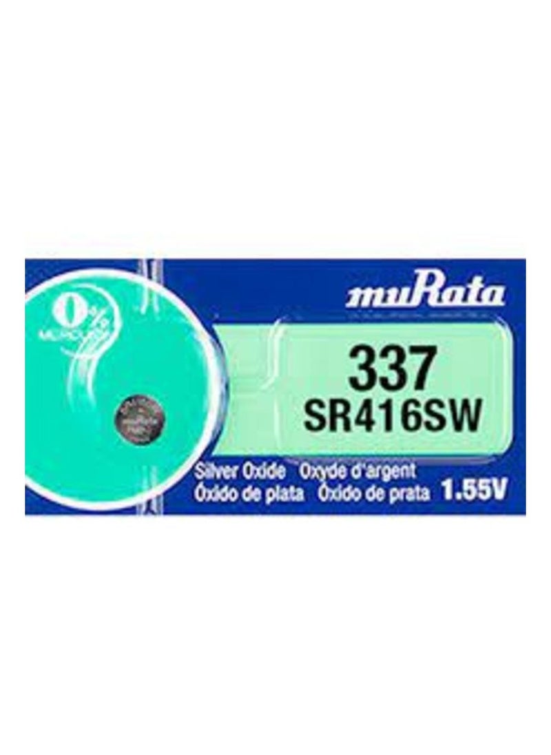 muRATA 5-Pieces Murata SR416SW / 337 Silver Oxide 1.55V (muRata) Japan Batteries  - Image 2