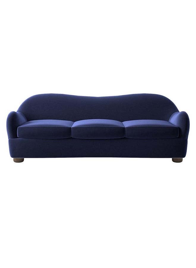 Al Home Alhome Dark Blue velvet 3 Seater Sofa - 110111147 280x85 cm