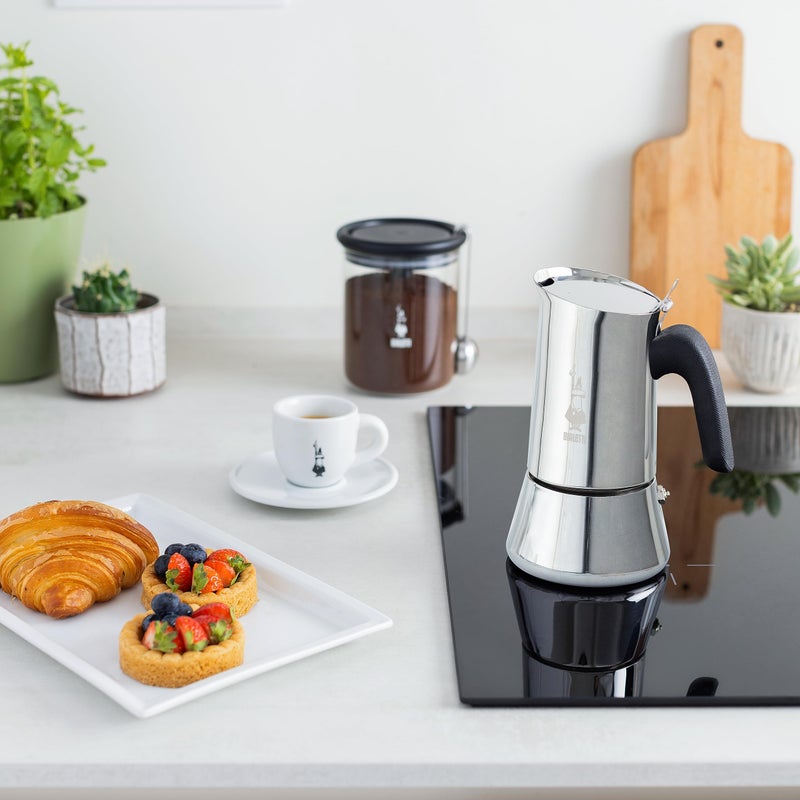Bialetti - New Venus Induction, Stovetop Coffee Maker, Suitable for all Types of Hobs, Stainless Steel, 6 Cups (7.9 Oz), Silver - Image 3