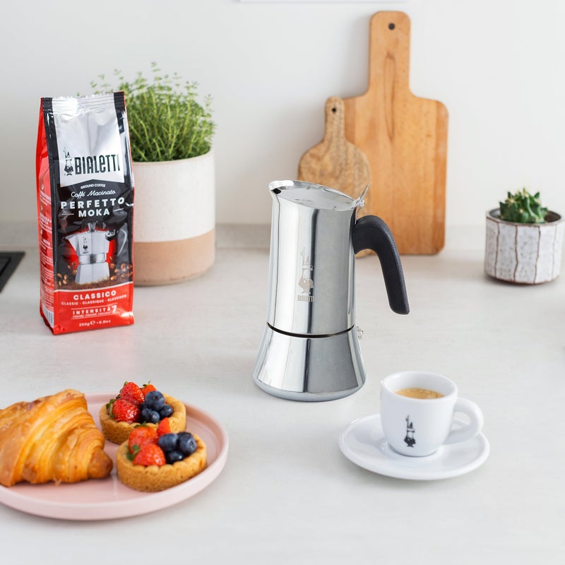 Bialetti - New Venus Induction, Stovetop Coffee Maker, Suitable for all Types of Hobs, Stainless Steel, 6 Cups (7.9 Oz), Silver - Image 5