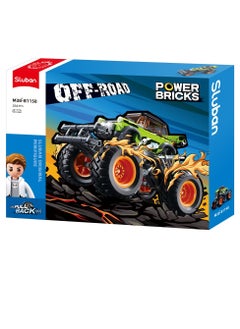 Sluban Sluban - Power Bricks Wind-up Big Foot Green BKI Truck 264 Pieces - M38-B1158  - Image 1