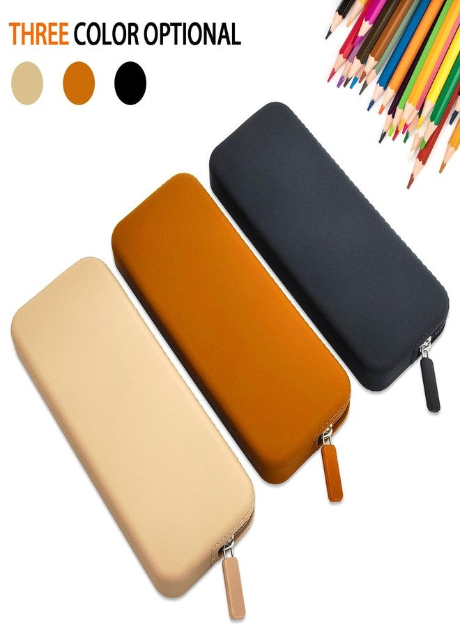 Scartink Silicone Pencil Case, Waterproof Silicone Cosmetic Bag, Pencil Bag, Multifunctional Pencil Case Aesthetic, Zipper Storage Bag (Black) - Image 5