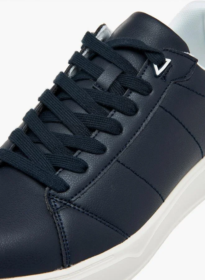 LBL by Shoexpress NAVY Men's Solid Ankle Sneakers with Lace-Up Closure for Men | Best Price UAE