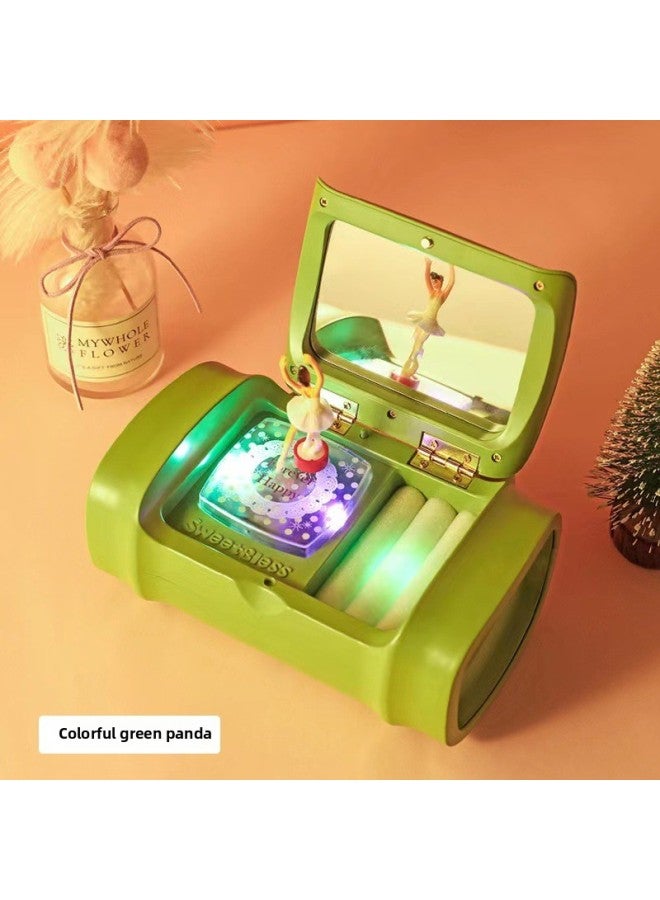 Colorful Flash Handbag Music Box Music Box Creative Dancing Little Girl Hello KT Children Birthday Gift-Color:Colorful Light Handbag Music Box - Image 2