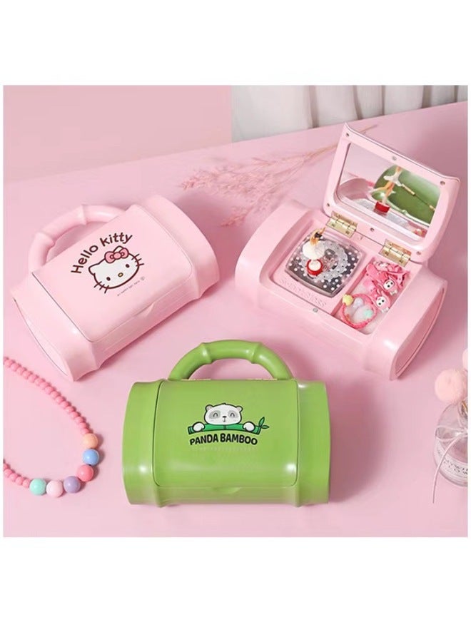 Colorful Flash Handbag Music Box Music Box Creative Dancing Little Girl Hello KT Children Birthday Gift-Color:Colorful Light Handbag Music Box - Image 4