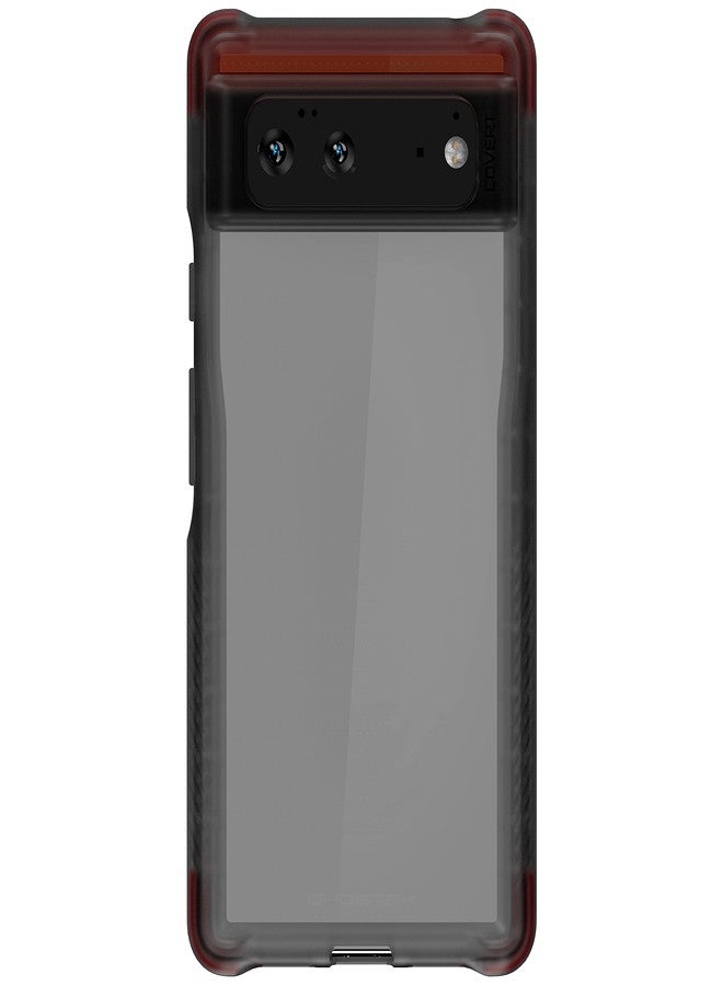 جوستك جراب Ghostek COVERT الشفاف النحيف لهاتف Google Pixel 6 بتصميم فائق النحافة وحافة مانعة للانزلاق، يدعم الشحن اللاسلكي، غطاء حماية للهاتف مصمم لهاتف Google Pixel 6 5G (6.4 بوصة) لعام 2021 (لون دخاني عاصف). - Image 1