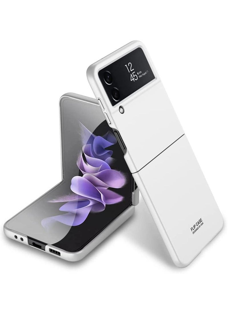 GKK - for Samsung Galaxy Z Flip 4 Case Premium Slim PC Hard Shockproof Protection Cover Matte Fold Case for Samsung Galaxy Z Flip 4 5G (White) - Image 1