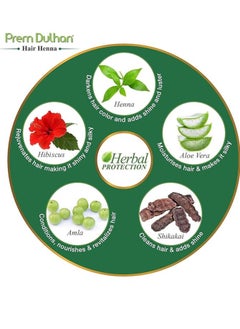 Prem Dulhan Prem Dulhan Hair Henna Natural Henna Based Hair Color Natural Brown -125g  - Image 4