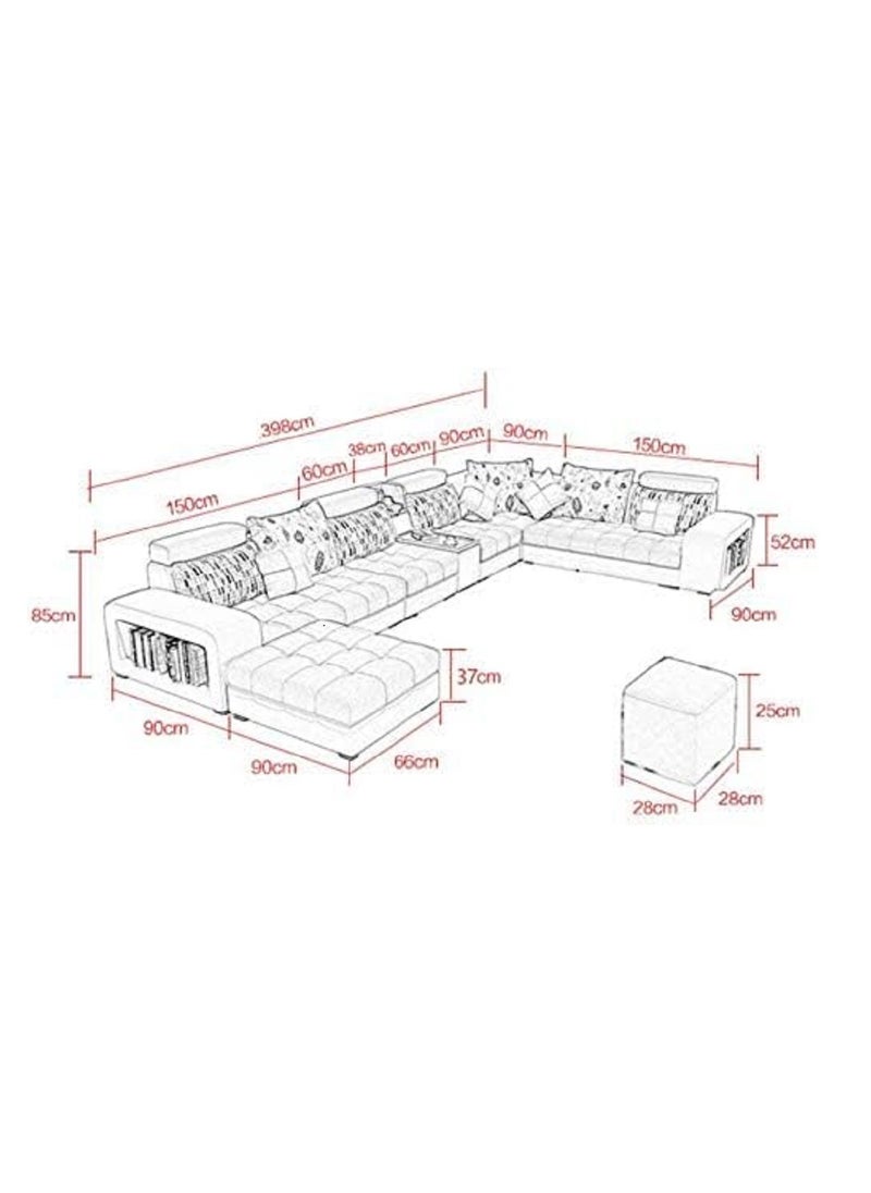 Comfynest Corner Sofa Set Elevate Your Apartment's Living Room with Stylish Furniture  - Image 2