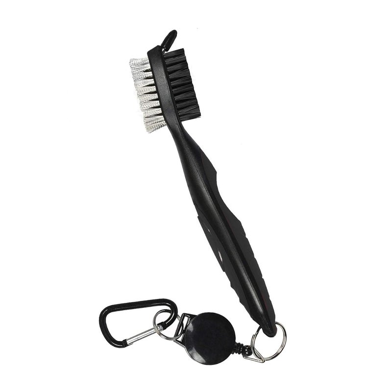 RupeeRise Golf Cleaning Kit, Golf Club Cleaning Kit, Golf Brush for Golf Bags, Golf Accessories for Men, Quick Cleaning During Play, Maintains Club Heads and Grooves, 19.5 x 3.5 x 2.3 cm（Black） - Image 1