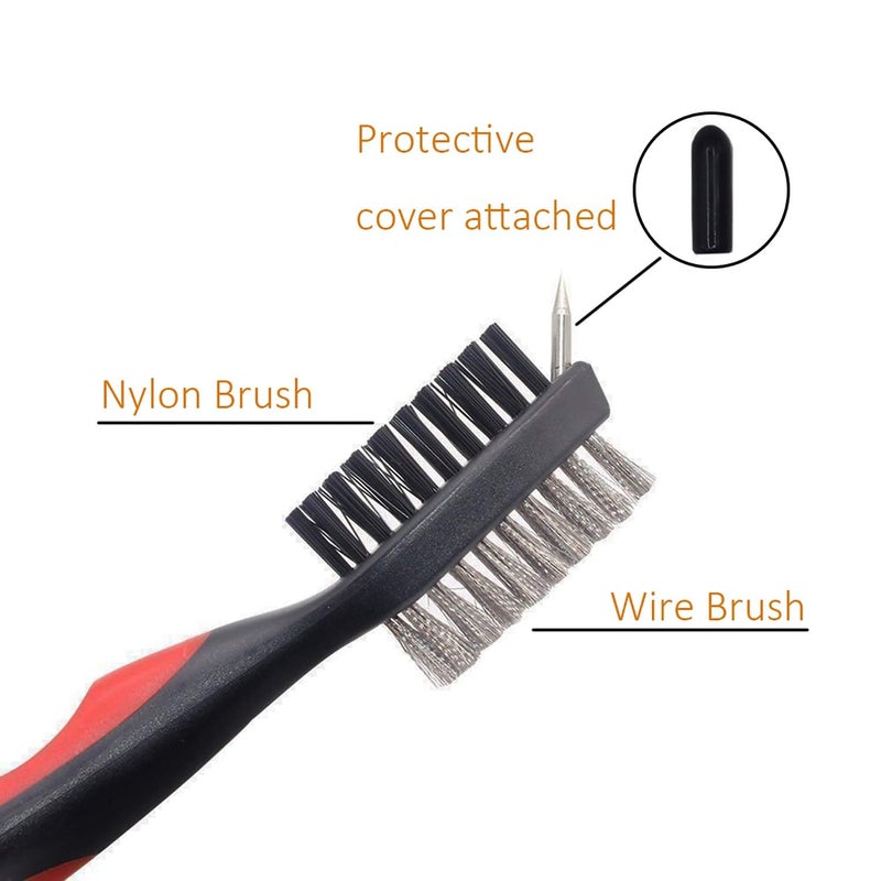 RupeeRise Golf Cleaning Kit, Golf Club Cleaning Kit, Golf Brush for Golf Bags, Golf Accessories for Men, Quick Cleaning During Play, Maintains Club Heads and Grooves, 19.5 x 3.5 x 2.3 cm（Black） - Image 4