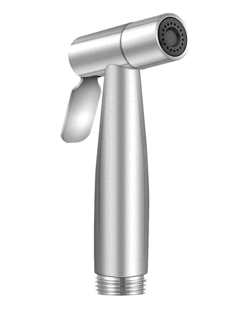 MIXDE Handheld Bidet Sprayer Shattaf Cloth Diaper Toilet Sprayer Stainless Steel Brushed Bathroom Shower Bidet Spray Set - Image 1