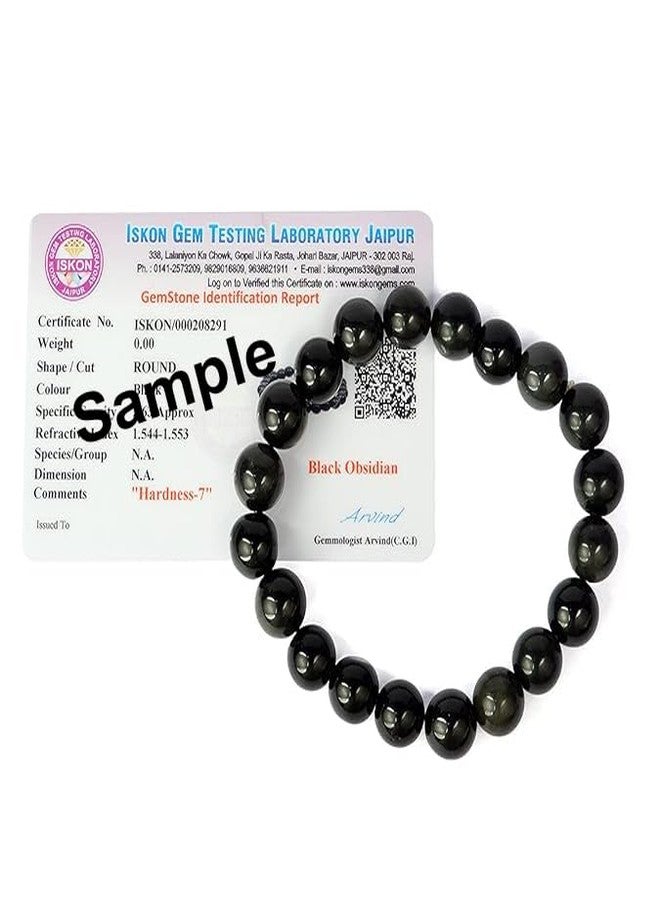 Anant Infinity Certified Stone Natural Healing Stone Crystal Round Beads 8 mm Bracelet For Men, Women, Boys, Girls AI35 - Image 5