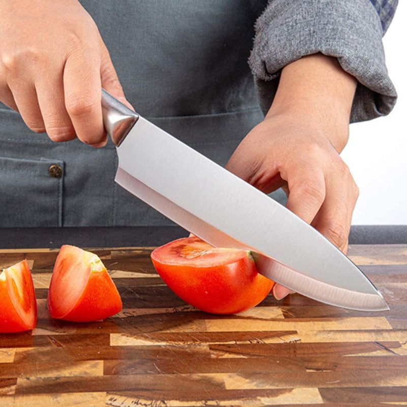 Agabani Agabani Kitchen Knife Set of 3 High Carbon Steel Ultra Sharp Knife Premium Stainless Steel Knives Heavy Duty Blade Santoku Japanese Knife Meat Cleaver use for Cutting Meat Vegetable Fruit  - Image 4