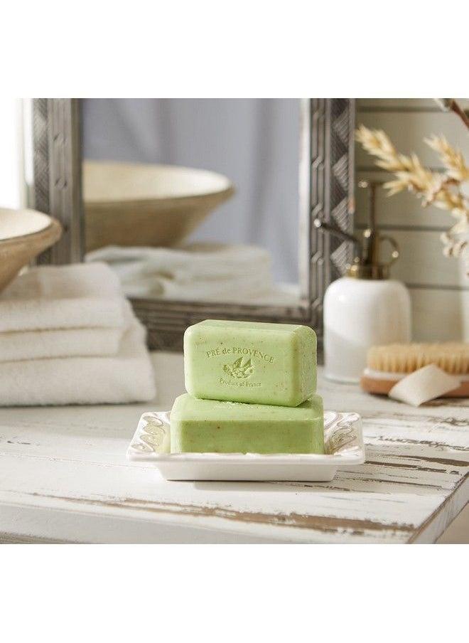 Pre De Provence Artisanal Soap Bar Enriched With Organic Shea Butter Natural French Skincare Quad Milled For Rich Smooth Lather Lime Zest 8.8 Ounce  - Image 4