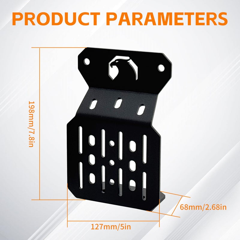 Just-V Truck Bed Rail Side Mount Holder for Toyota Tacoma 2005-2026, for Toyota Tundra 2022-2026, 2Pcs Bed Rail Modular Accessories Mount for Bike, Shovels, Axes, Recovery Plates, Fuel Tanks - Image 5