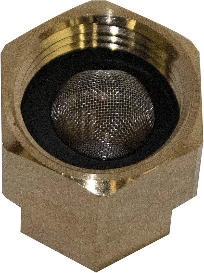 Simpson Cleaning 7100495 Replacement 12 FNPT x GHT Brass Water Inlet Fitting with Filter for Gas Powered Pressure Washer Pumps Gold - Image 3