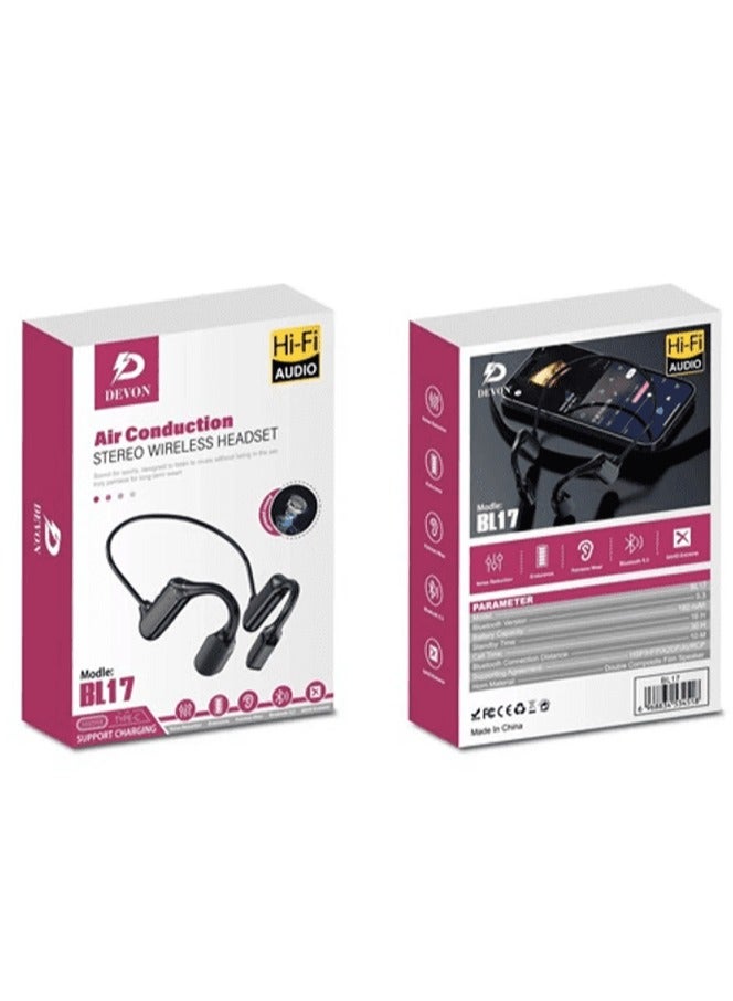 Devon Bluetooth sports headphones with comfortable in-ear design, a powerful 180mAh battery for extended use, and support for calls and music with clear sound quality. - Image 5