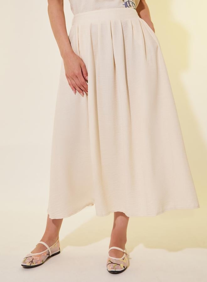 تايك تو طقم بلوزة وتنورة بياقة مستديرة وتطريز - Image 4