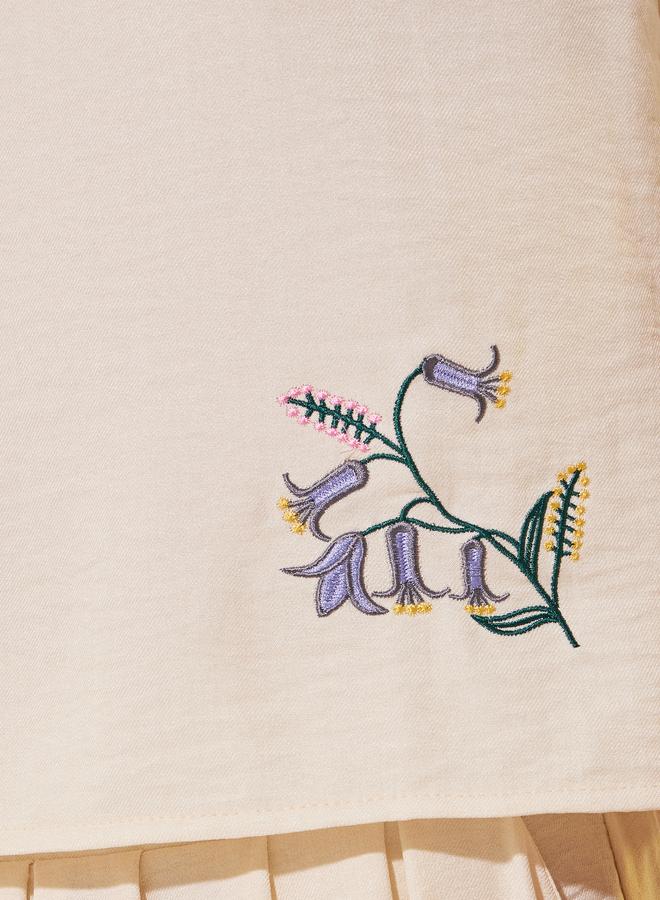 تايك تو طقم بلوزة وتنورة بياقة مستديرة وتطريز - Image 3