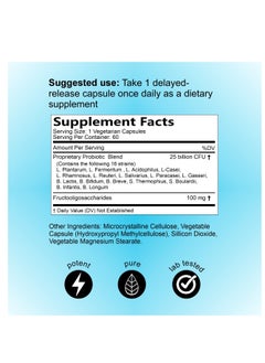 Olira Organics Probiotics 25 Billion CFU With Prebiotic 60 Capsules |16 Strains | Immune, Digestive & Gut Health  - Image 3