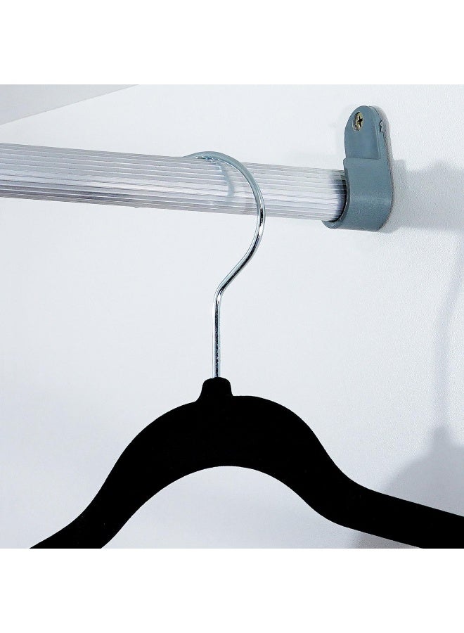 Pan Home Giorgia 4-tier Velvet Pant Hanger 44.5x42.5x0.5cm - Black - 262JHC9900004 - Image 2