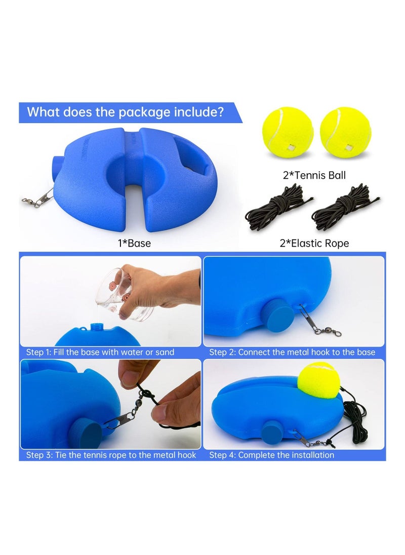 Generic Tennis Trainer Rebound Ball, with String Balls, Solo Tennis Training Equipment, for Self-Pracitce, Portable Tennis Training Tool, Tennis Rebounder Kit, Suitable for Beginners Sport Exercise  - Image 2