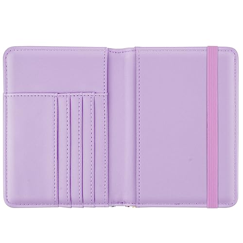Coco Rossi Passport Holder Cover, RFID Travel Wallet Credit Card Holder Green Cute Floral Passport Book Holders for Women with Elastic Band and Golden Metal Decoration, White Daisy - Image 4