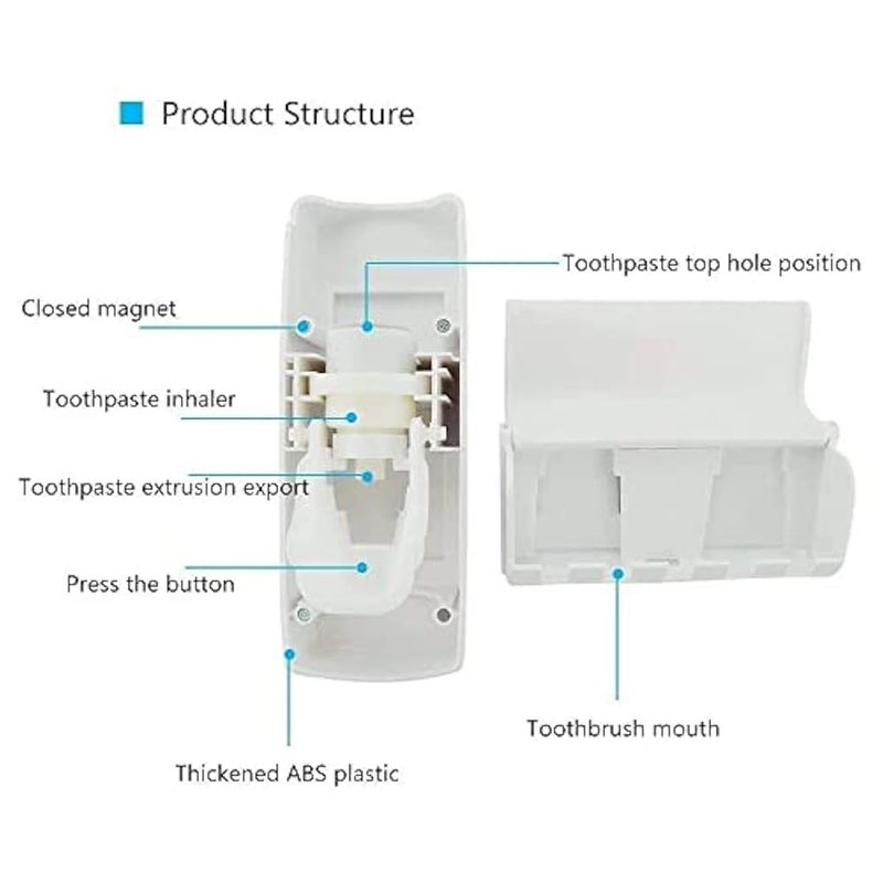 Spaceshoop Toothbrush and Paste Holder, White - Image 3