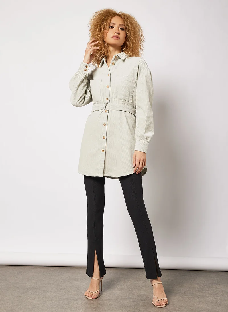 Pimkie Corduroy Belted Overshirt