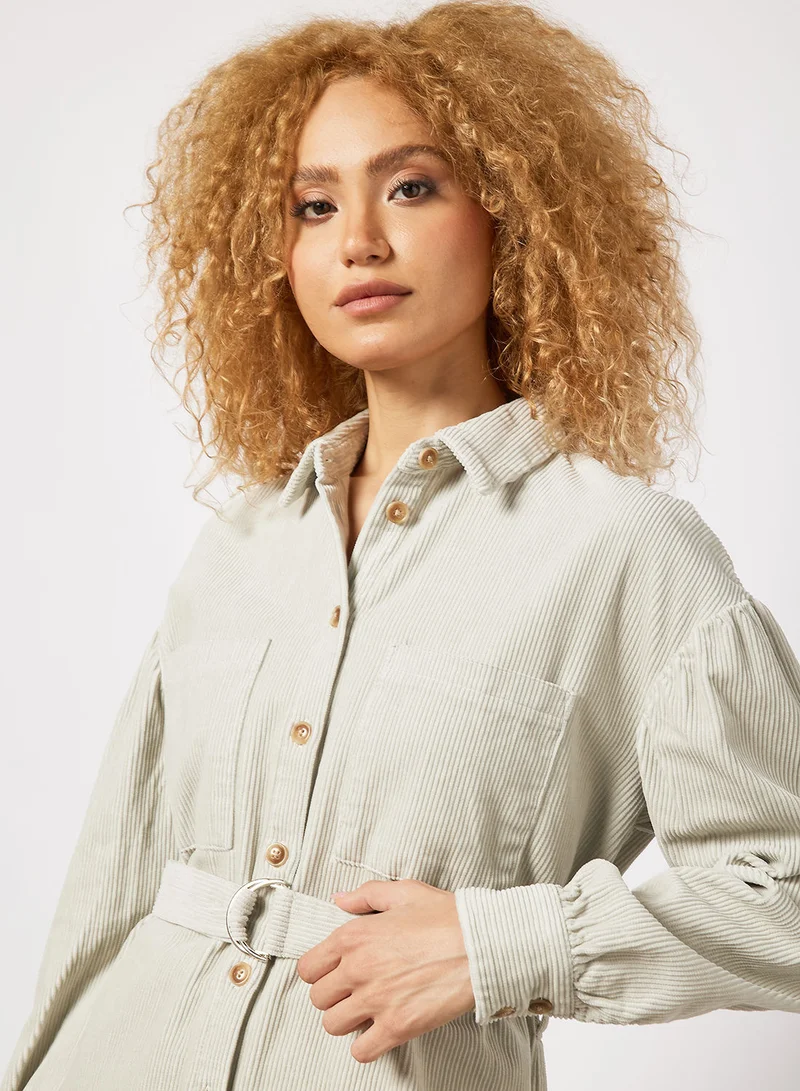 Pimkie Corduroy Belted Overshirt