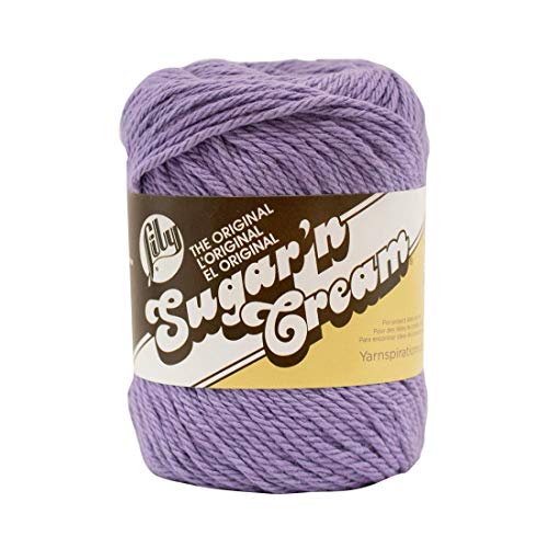 Lily 10200101317 Sugar 'N Cream The Original Solid Yarn, 2.5oz, Medium 4 Gauge, 100% Cotton - Hot Purple - Machine Wash & Dry - Image 1