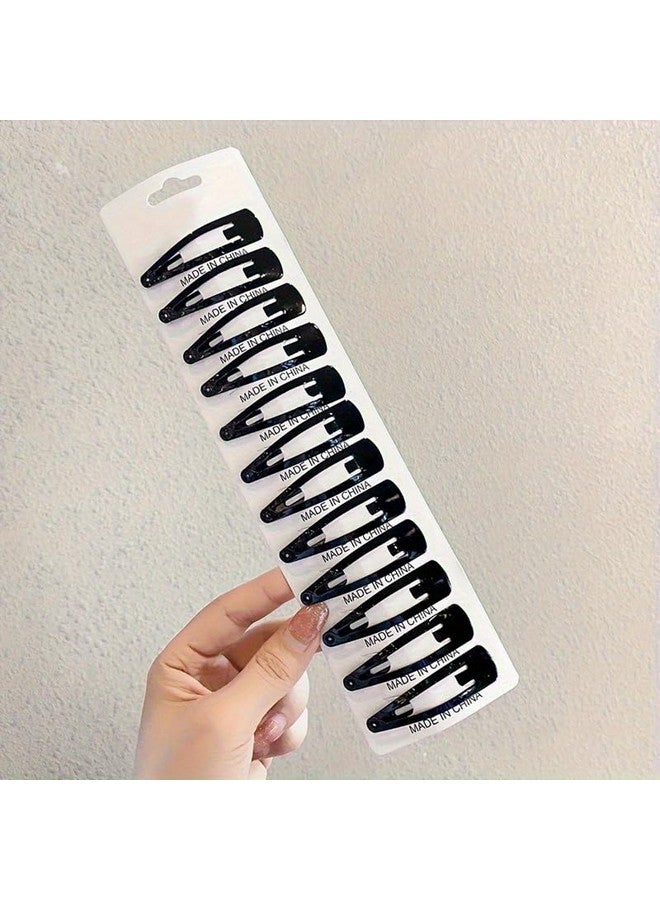 Chanderkash Tic Tac Hair Clips for Women (Matte Black) 5cm - Pack of 6(12 Pieces) - Image 2