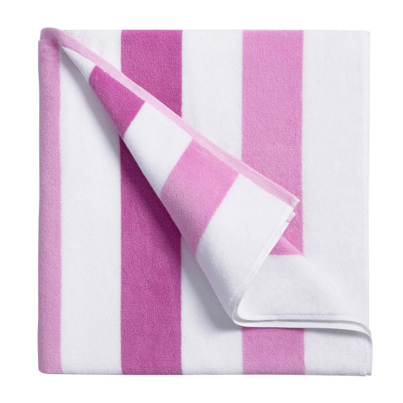 Bornbay Large Beach Towel Oversized 40X70 Big Cute Beach Towels Extra Large Thick Pink Stripe Towels XL Wide Fluffy Swimming Towel Oversize Giant Mauve Stripe Cotton Pool Towel for Adults
