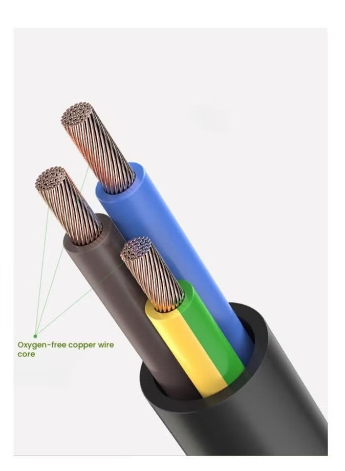 4.92ft UK power cord with fuse 18AWG 13A/250V for computers, monitors, scanners, printers, UK 3-pin G plug, black - Image 3