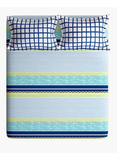 Portico New York Portico New York Cadence 100% Cotton 144TC Super King Size Bedsheet with 2 Pillow Covers(274x274 cm)  - Image 4