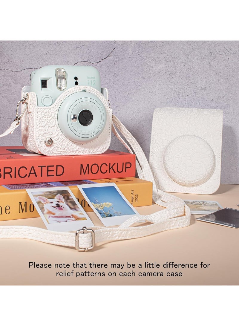 general Fujifilm Instax Mini 12 / Polaroid mini 12 Case, Fujifilm Instax Mini 12 Instant Camera PU Leather Case with Adjustable Shoulder Strap Removable Case - Image 5