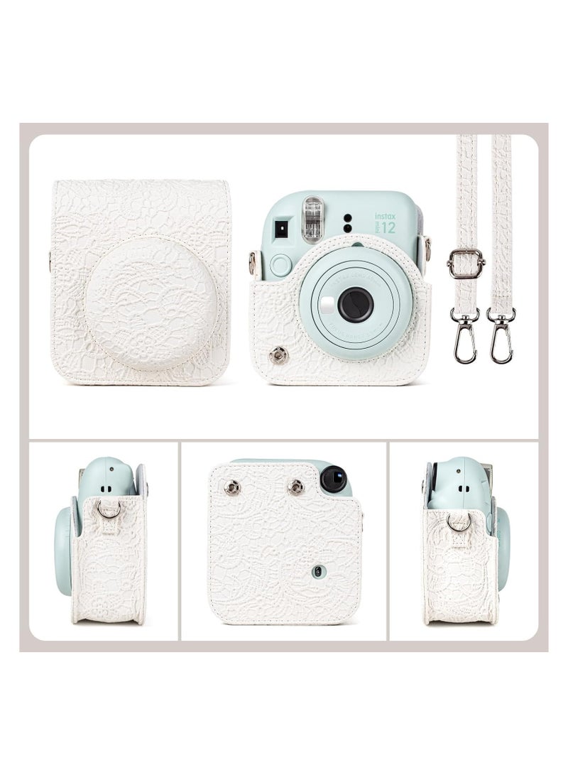 general Fujifilm Instax Mini 12 / Polaroid mini 12 Case, Fujifilm Instax Mini 12 Instant Camera PU Leather Case with Adjustable Shoulder Strap Removable Case - Image 2