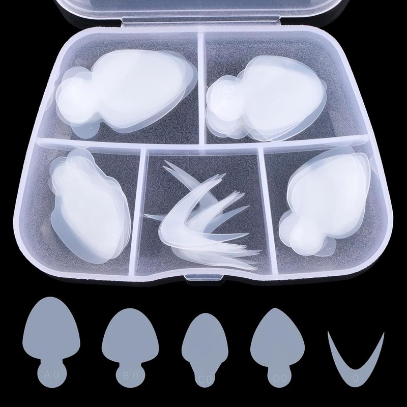 BNG 60PCS Nail Forms Stickers French Dual Form Duet System Silicone Nail Forma Pads 5 12 Stickers Soft Reusable Stencil Nails Art Salon Extension Design