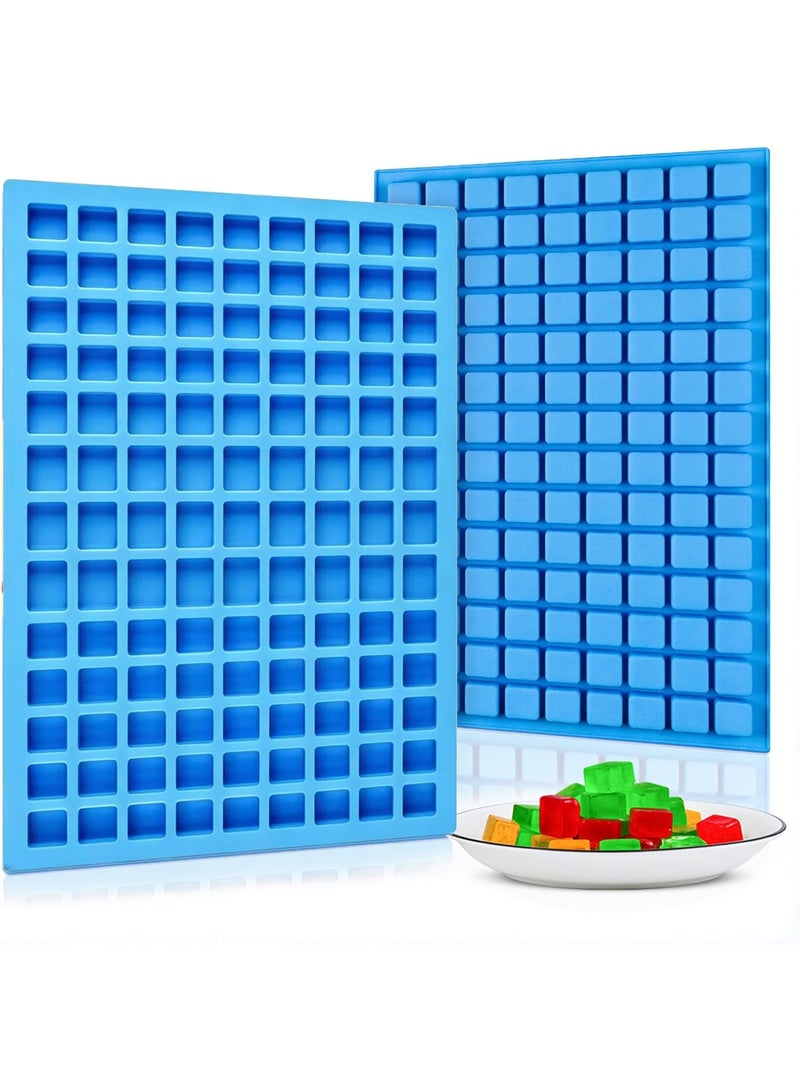 Mini Square Silicone Candy Molds for Chocolate Gummy Caramel Ice Cubes - BPA Free, 2 Pack - Image 1