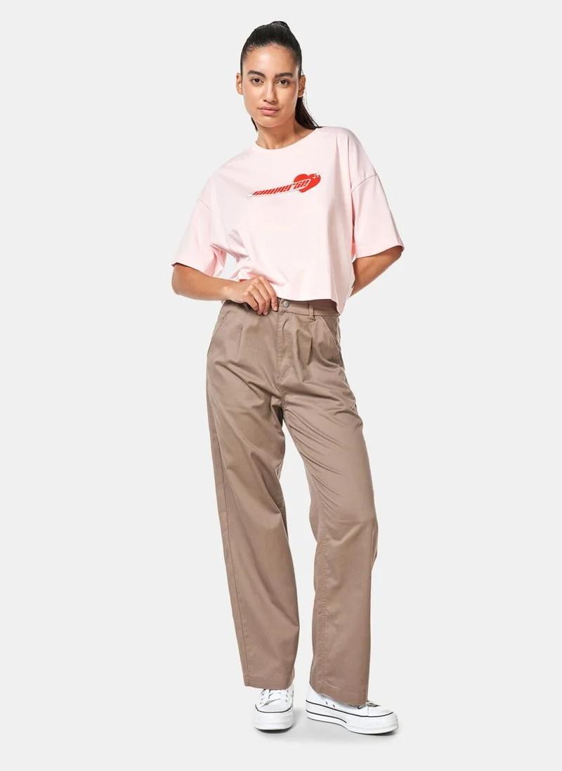 CONVERSE taupe Women's Wide Leg Pants for Women | Best Price UAE