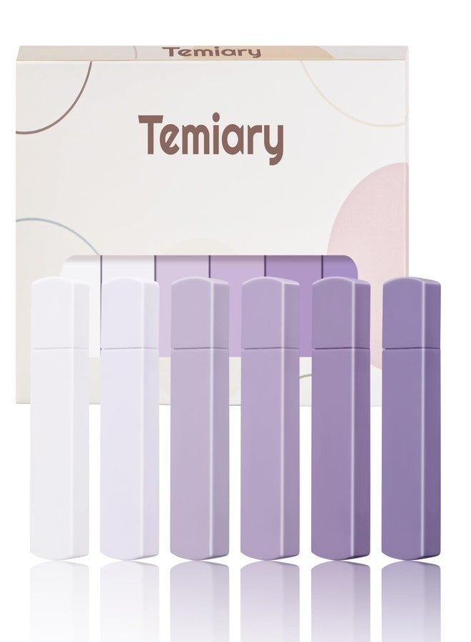 Temiary 6Pcs Mini White Correction Tapes, Quick Dry Smooth Pull Out for Writing, Aesthetic Cute Correction Tape Set Easy To Use for Students School Office Supplies (Purple) - Image 1