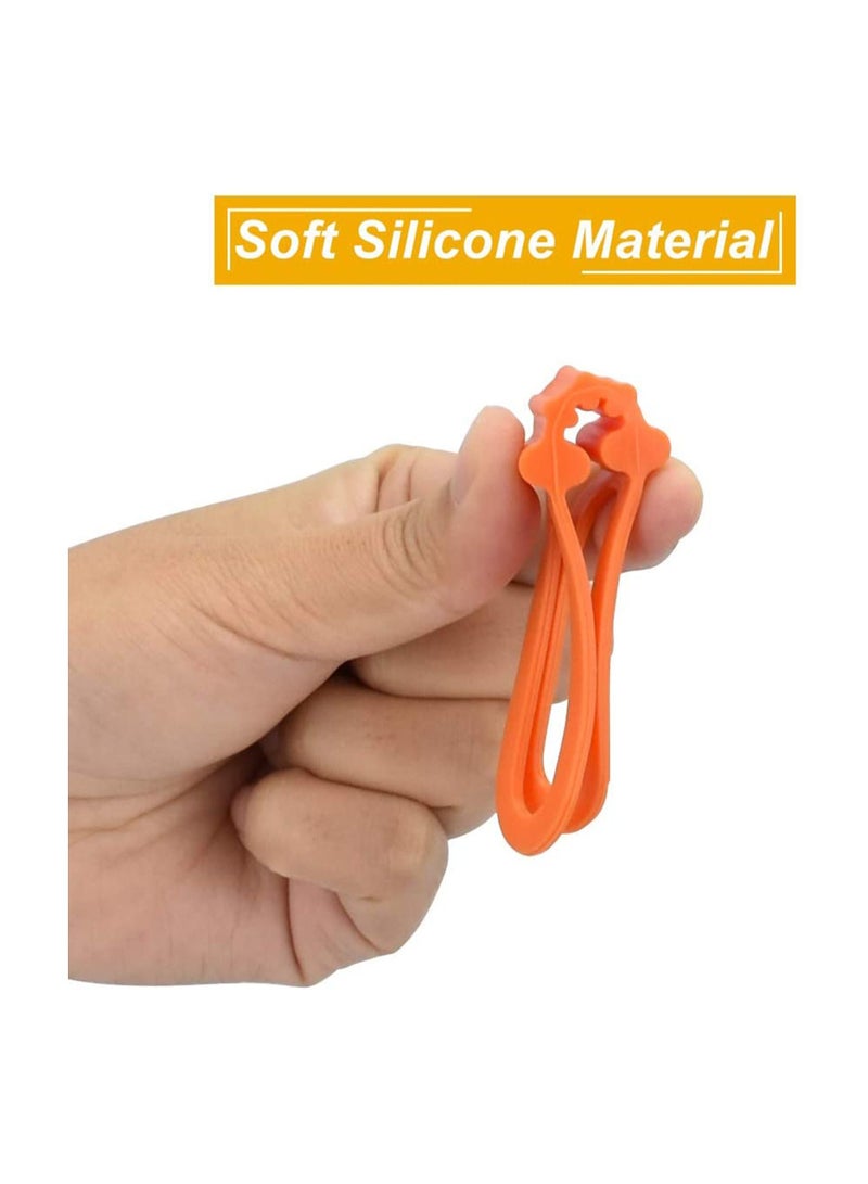 Y&D 8 PCS Bike Silicone Band, Tie Ribbon Mount Holder Multicolor Cycling Flashlight for Flashlights Cell Phones Speaker Lights Bicycle Handlebar (14 * 2.2 1cm) - Image 3