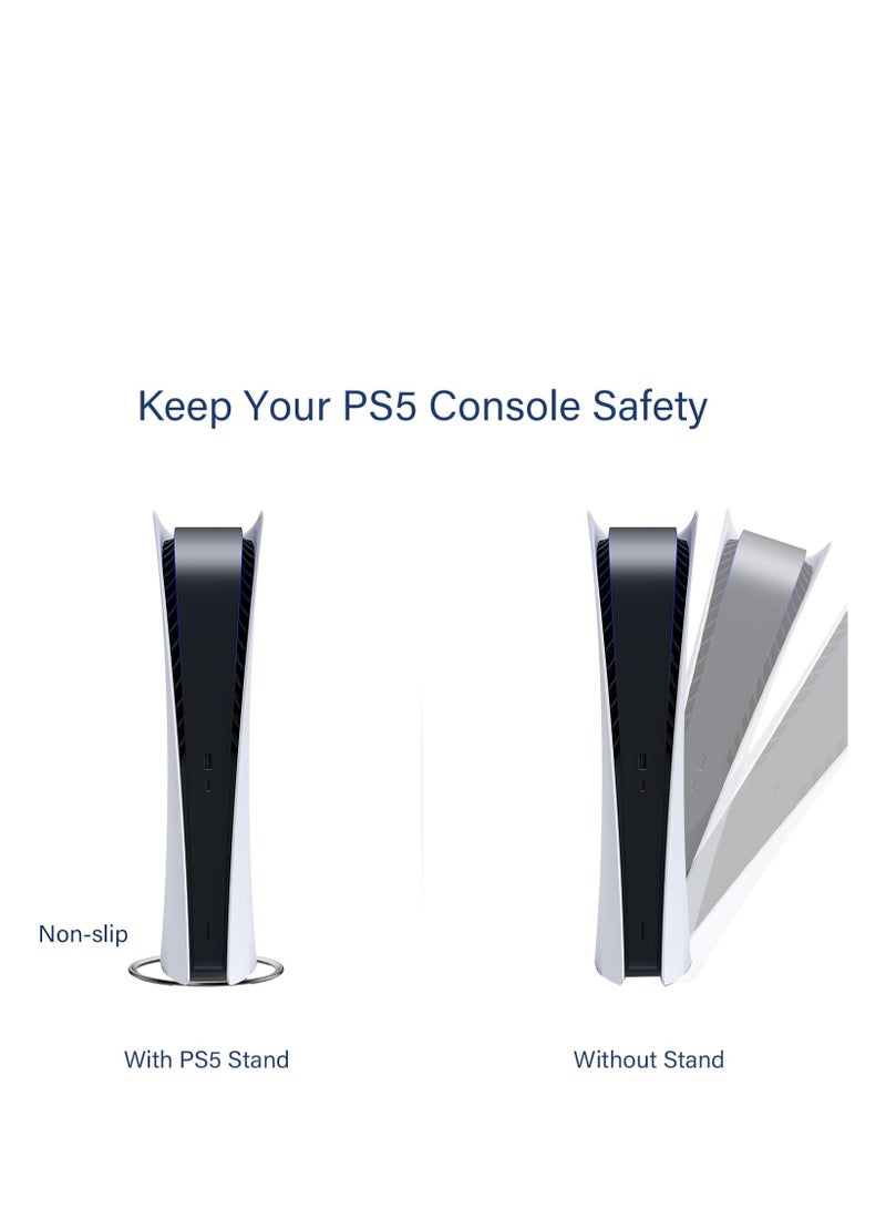 Oasisgalore Slim Stand Vertical Stand for PS5/PS5, Slim Consoles Non-Slip Base Mount for PlayStation 5 Accessories  - Image 4