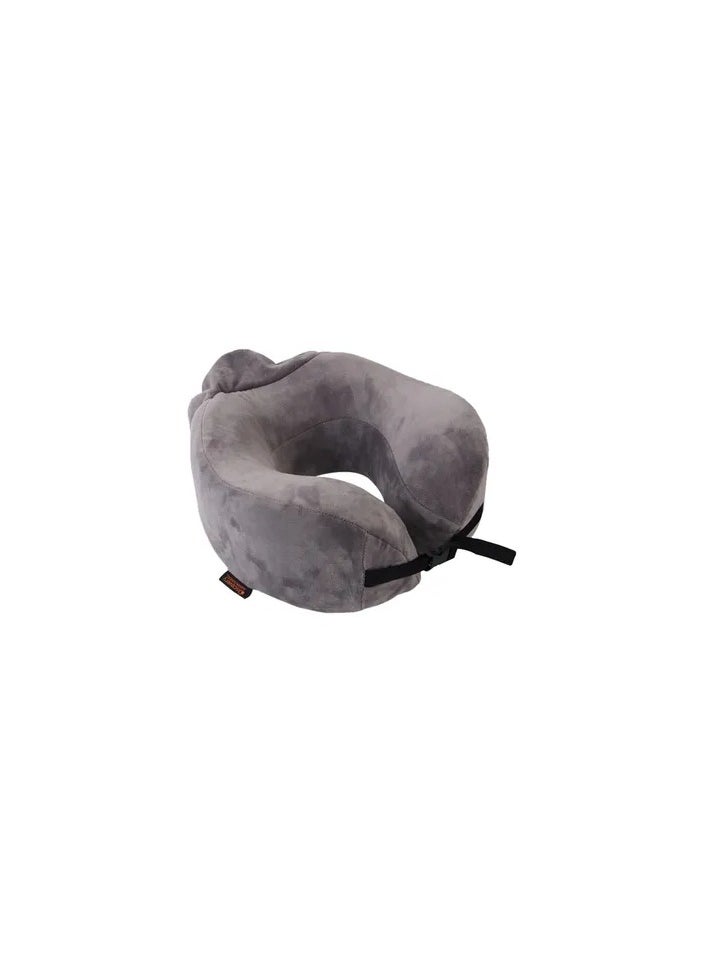 Discovery - Discovery Travel Pillow  (2 IN 1), Adventures Travel U Shaped Neck Pillow for Airplanes Trains Buses and Office Napping (Gray) - Image 1