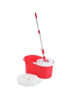 TV Spin Majic Mop With Basket Set Red/White  - Image 2