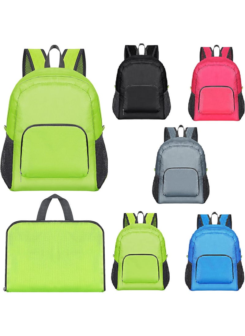Reginary Reginary 5 Pack Foldable Backpacks Bulk Lightweight Travel Book Bag Camping Backpack Packable Handy Daypack Waterproof Portable Hiking for School Student Outdoor Indoor Sports  - Image 1