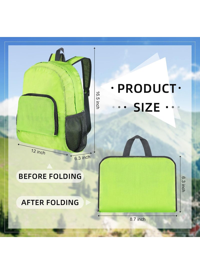 Reginary Reginary 5 Pack Foldable Backpacks Bulk Lightweight Travel Book Bag Camping Backpack Packable Handy Daypack Waterproof Portable Hiking for School Student Outdoor Indoor Sports  - Image 2