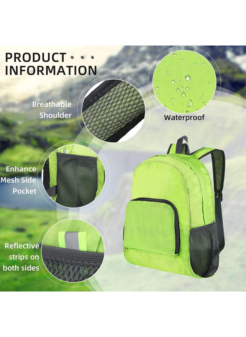 Reginary Reginary 5 Pack Foldable Backpacks Bulk Lightweight Travel Book Bag Camping Backpack Packable Handy Daypack Waterproof Portable Hiking for School Student Outdoor Indoor Sports  - Image 3