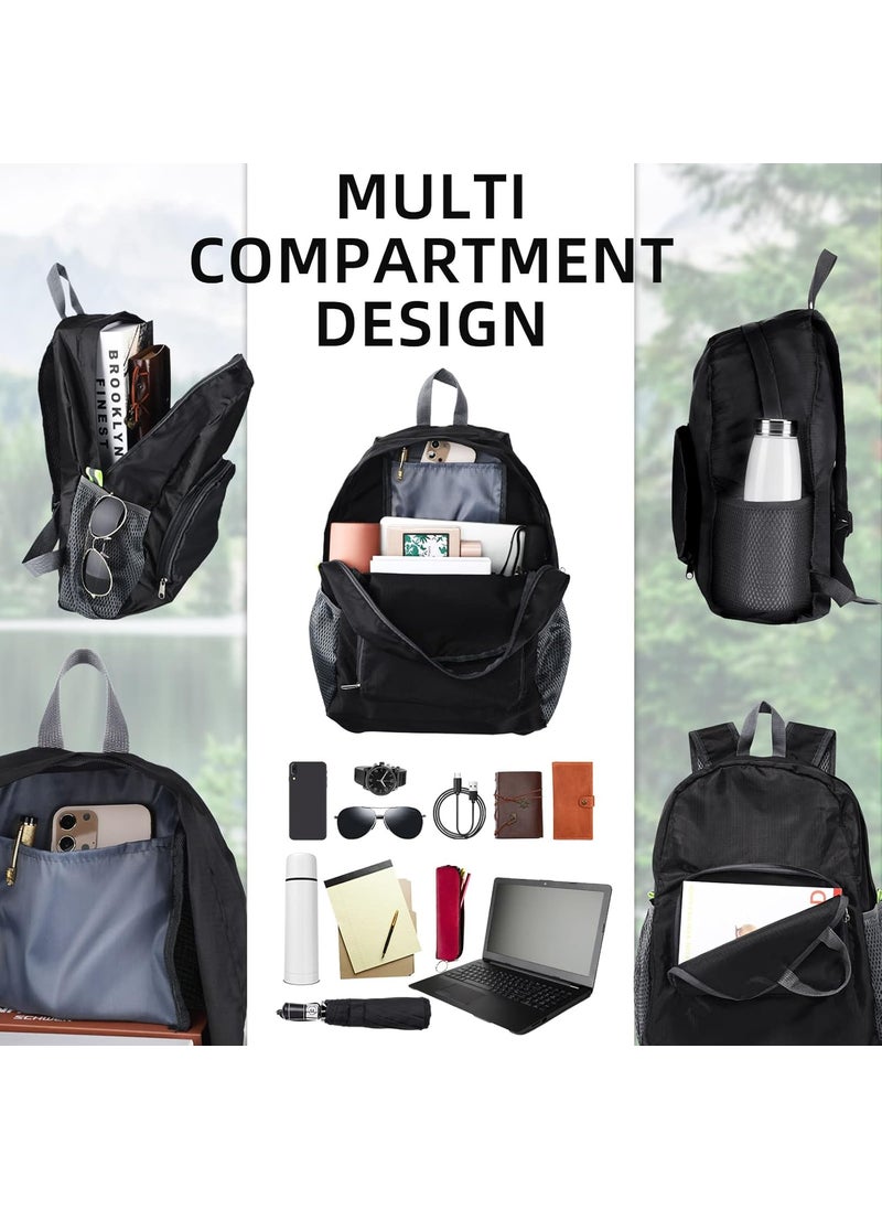Reginary Reginary 5 Pack Foldable Backpacks Bulk Lightweight Travel Book Bag Camping Backpack Packable Handy Daypack Waterproof Portable Hiking for School Student Outdoor Indoor Sports  - Image 4